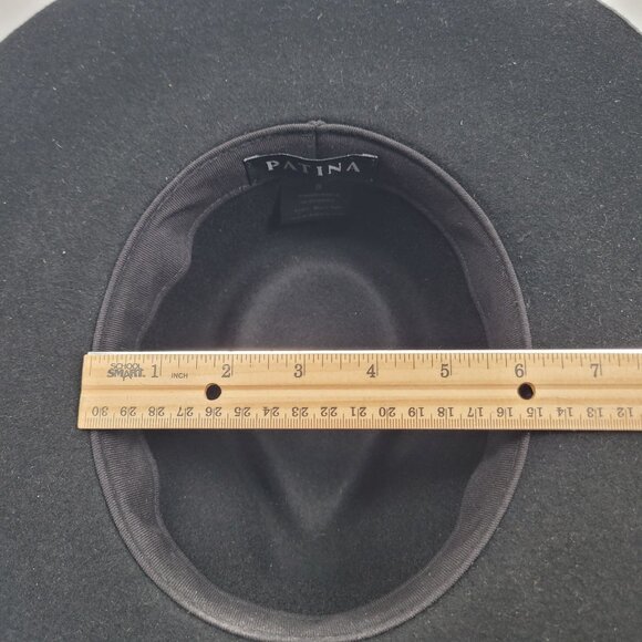 Patina Women's Black Wool Felt Handcrafted Hat Size Small - Picture 7 of 10